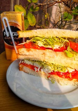 A picture of Minty Paneer sandwich.