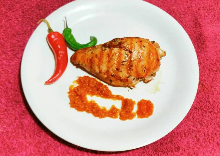 Recipe of Homemade Grilled Chicken with Herb Sauce