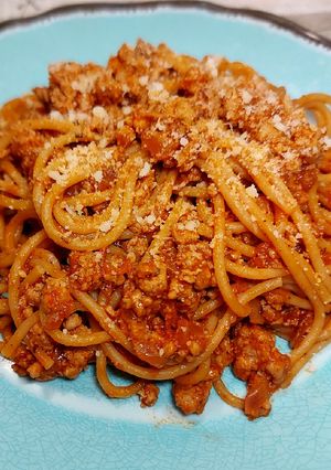O poză a rețetei Spaghetti (integrale) bolognese.