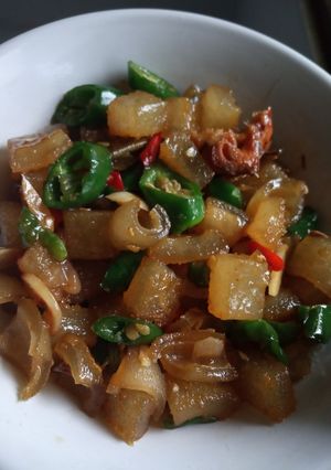Foto resep Oseng kikil cabe ijo