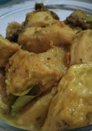 Foto resep Ayam kentang tahu sayur kuning