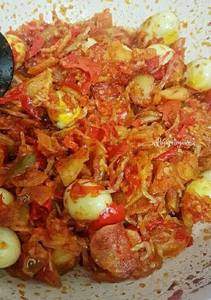 Foto resep Teri Medan Kentang telur Balado