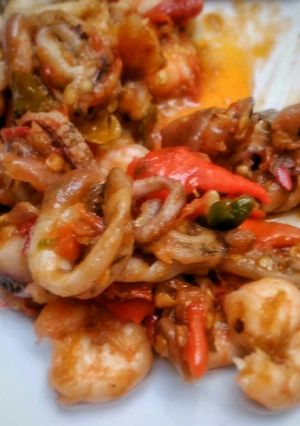 Foto resep Udang Cumi Mercon