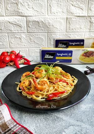 Foto resep Spaghetti Kari Udang Spesial
