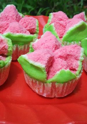 Foto resep Bolu Kukus Mekar Semangka