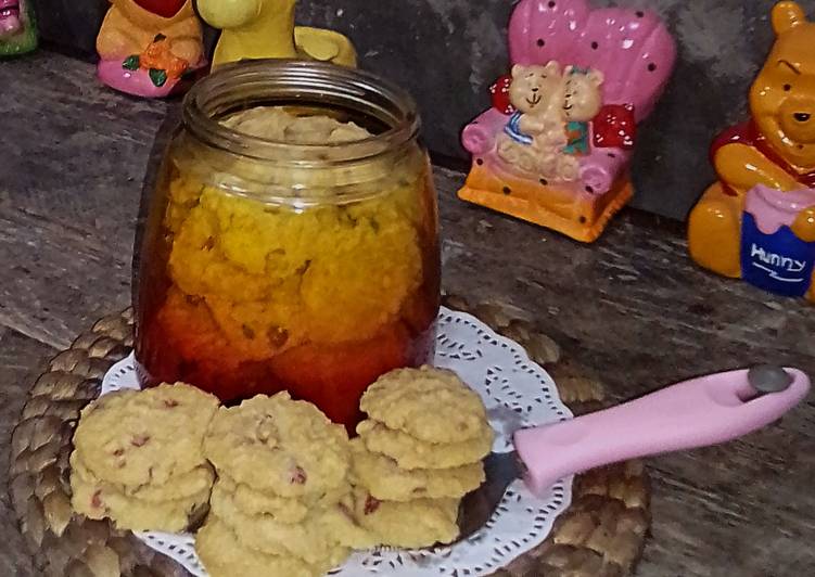 Resep: LezatEggless Rainbow Chips Vanilli Cookies NO MIXER