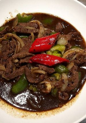 Foto resep Daging sapi lada hitam