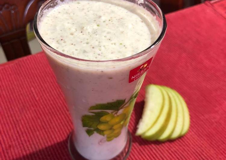 Recipe of Super Quick Homemade Green Apple Oats Smoothie
