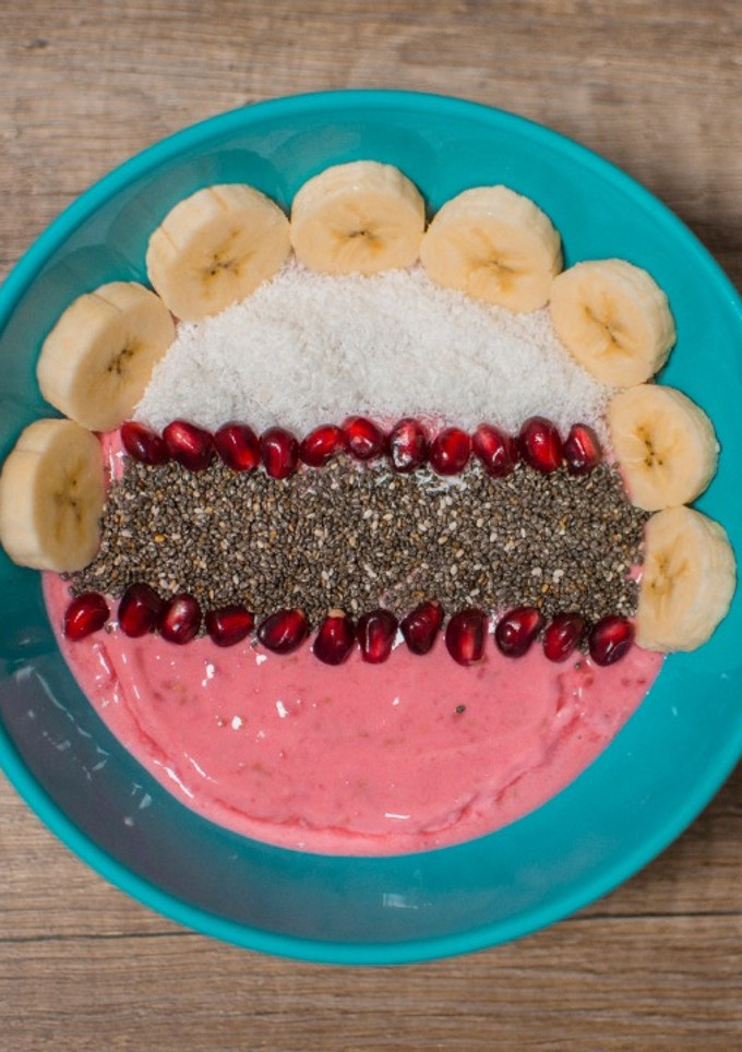 Una foto de Smoothie bowl de frambuesa