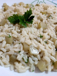Foto di Risotto con gambi di carciofi
