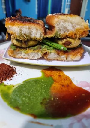 A picture of Vada pav (from scratch).