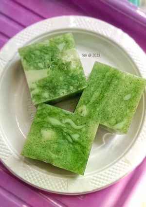 Foto resep Puding Marmer Santan Pandan