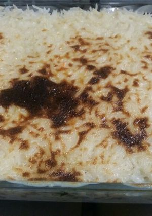 صورة لوصفة صينيه رز بدجاج والقشطه والجبن