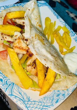 Una foto de SHAWARMA CASERO; al sartén