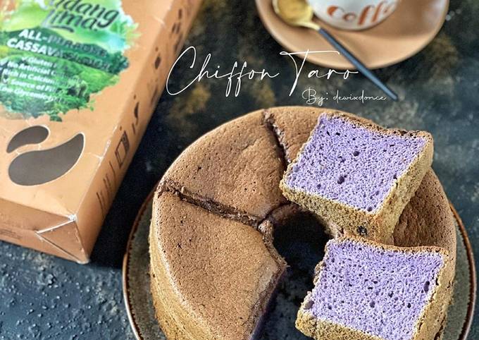 Langkah Mudah untuk Membuat Chiffon Taro Gluten free, Bikin Ngiler