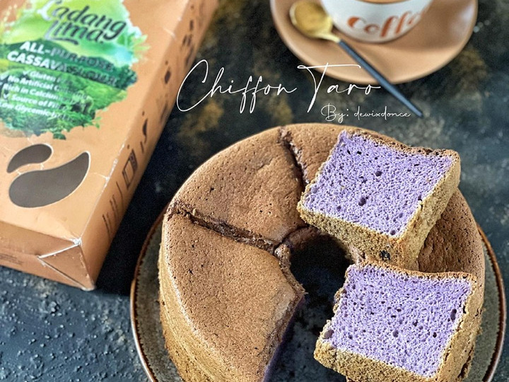 Langkah Mudah untuk Membuat Chiffon Taro Gluten free, Bikin Ngiler