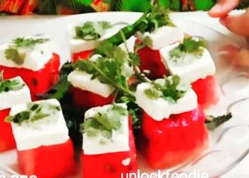 How to Cook Delicious Watermelon and Cottage cheese Salad