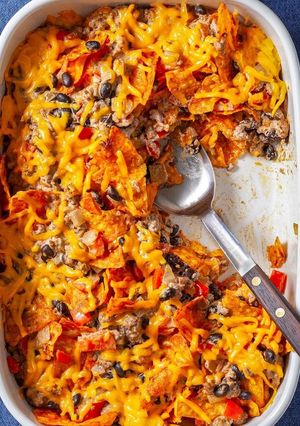 A picture of Dorito Casserole.