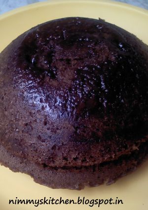 A picture of Chocolate cake in 3 minutes.