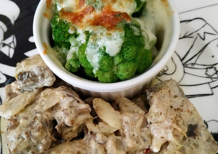 Resep Beef Steak and Baked Broccoli #keto yang Bisa Manjain Lidah