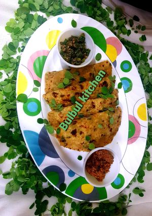 A picture of Drumstick leaves paratha.