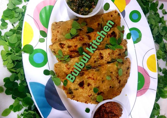 Drumstick leaves paratha