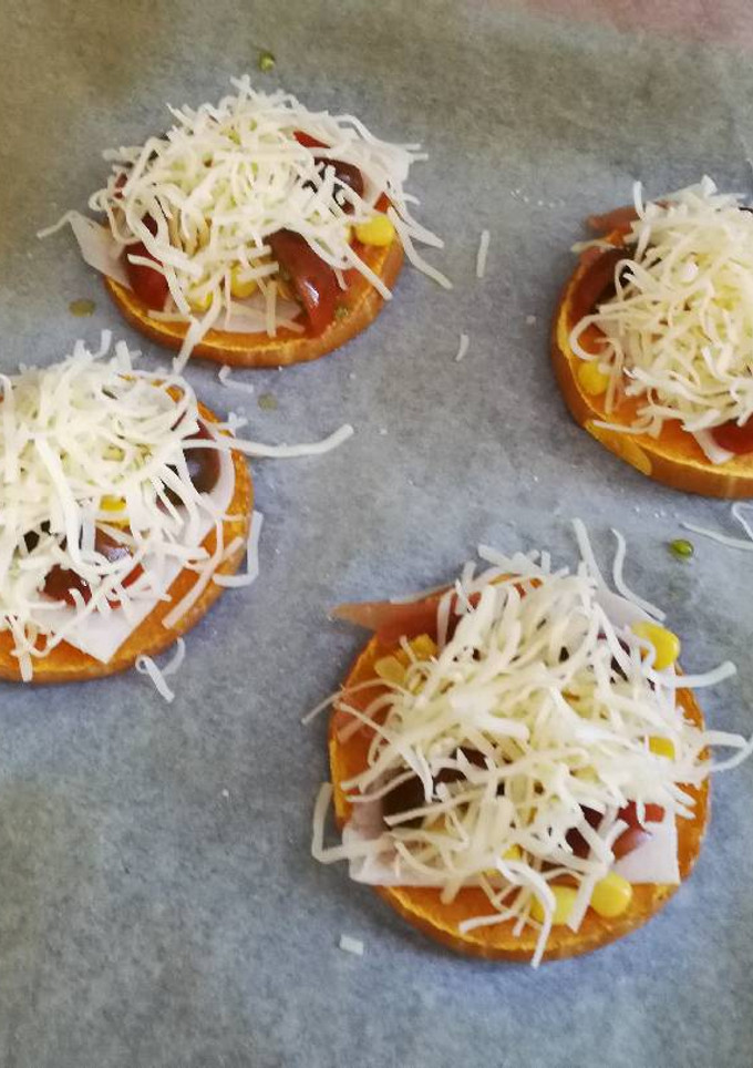 Una foto de Mini pizzas de calabaza