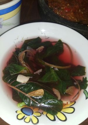 Foto resep Sayur bening bayam merah mudah