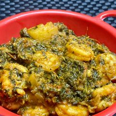 A picture of Sirukeerai prawn masala.