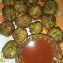 A picture of Manchurian spicy balls.