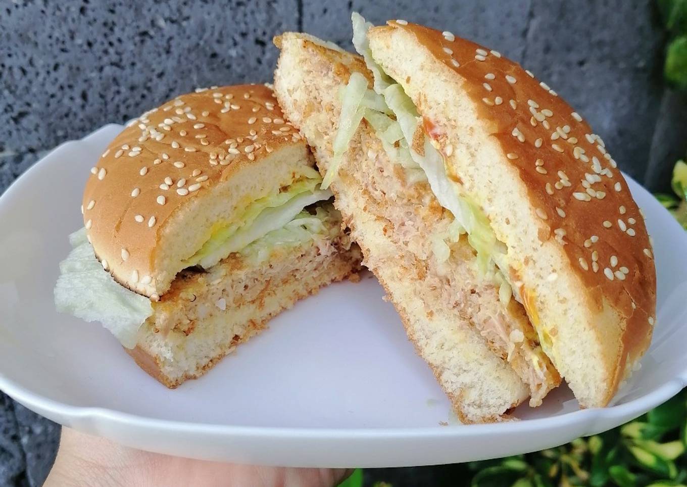 Hamburguesa de atún con amaranto🍔🐟