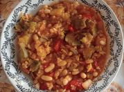 Una foto de arroz con habichuelas murciana