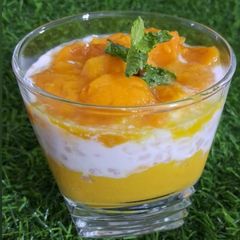 A picture of Mango-Sago-Coconut Milk Shake.