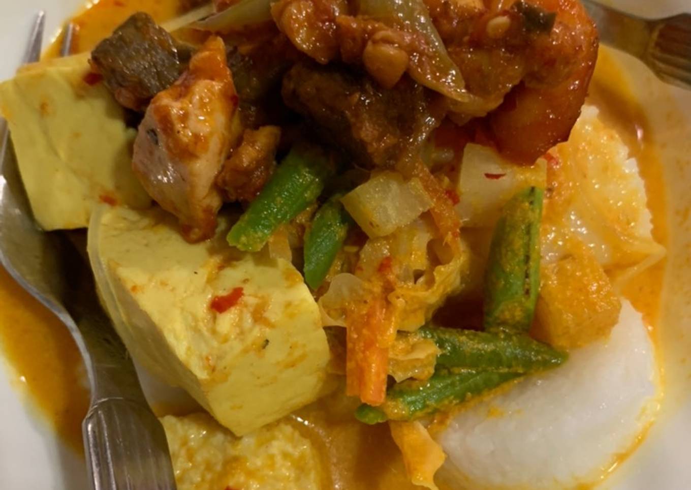 Sayur Lodeh Nasi Impit