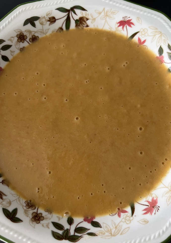Una foto de Crema de lentejas y zanahoria Thermomix