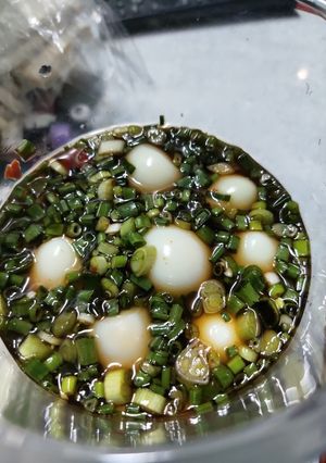 Hình của món Trứng cút ngâm nước tương.