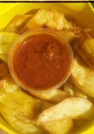 A picture of Fried sweet potatoes.