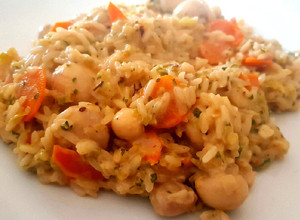 Una foto de Risotto simple de champiñones. #entrenador