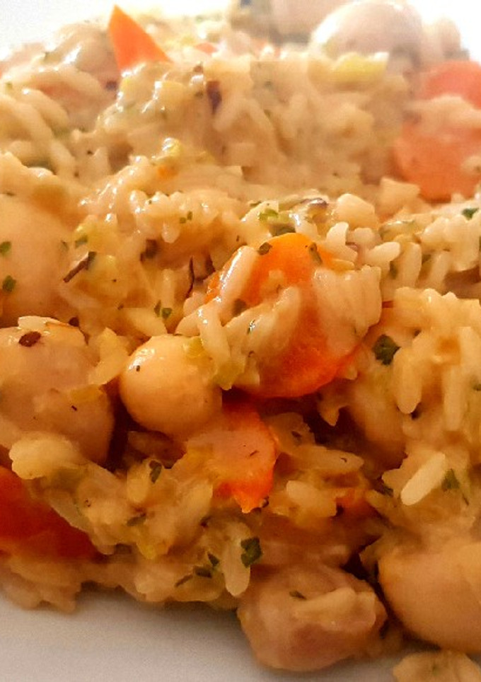 Una foto de Risotto simple de champiñones. #entrenador