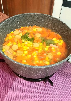 Foto resep Sup Sosis & Ham