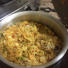 A picture of Vegetable biryani.