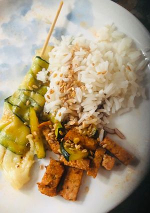Une photo de Brochettes bœuf fromage pour les végétariens