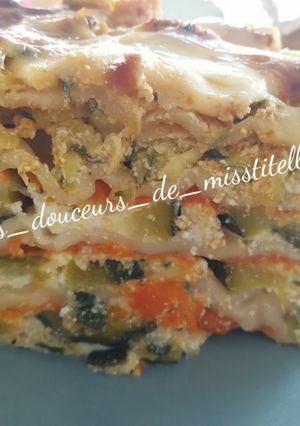 Une photo de Lasagne courgette, tomates et ricotta