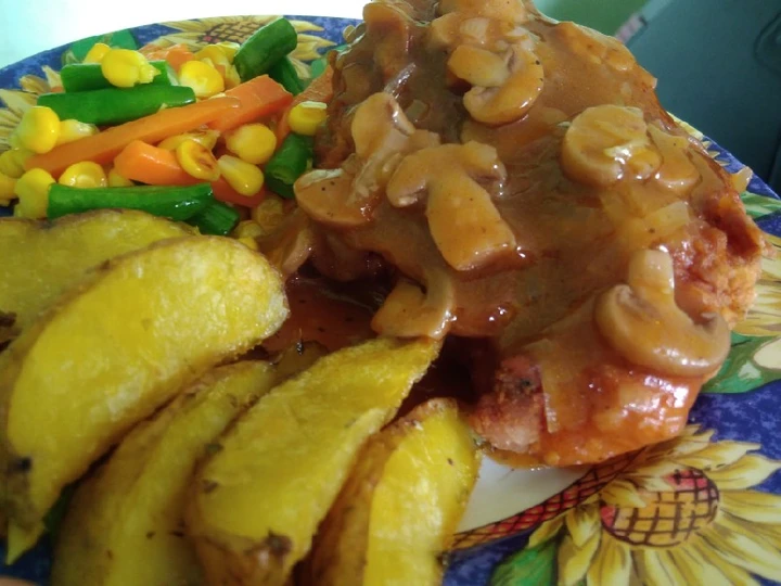 Cara Gampang Menyiapkan Resep Chicken steak yang Bisa Manjain Lidah Anti Ribet, Lezat Sekali