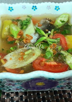 Hình của món Canh chua đầu cá bông lau.