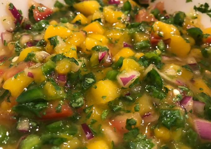 Recipe of Super Quick Homemade Mango pico de Gallo