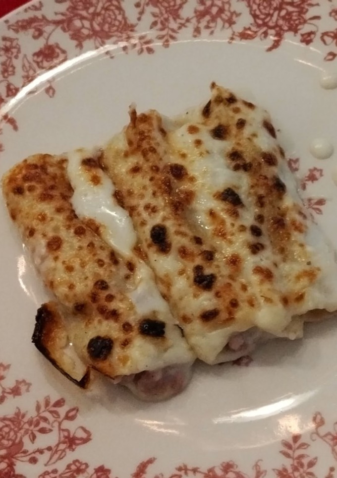 Una foto de Canelones de pollo y foie gras