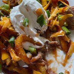 A picture of Loaded Pulled pork fries.
