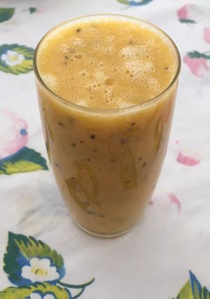 Foto de Batido de manga e maracujá