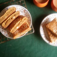 A picture of Eggless banana sesame bread.
